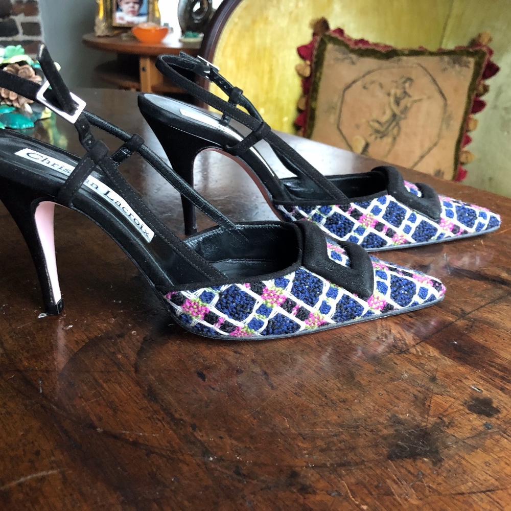 CHRISTIAN LACROIX WOMEN'S SHOES SIZE 6 ITALY - Picture 5 of 8